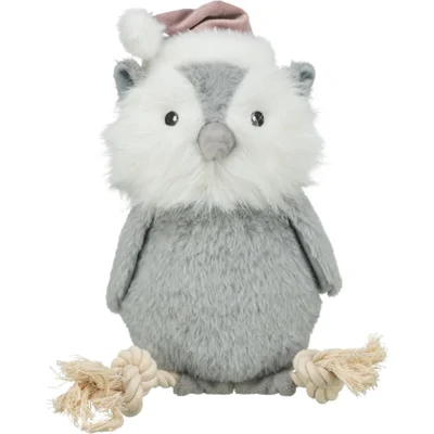 Trixie Kerst Uil met touw hondenspeelgoed