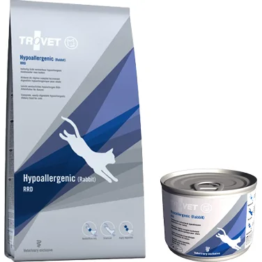TROVET Hypoallergenic RRD (Rabbit) Kat - 2,5 kg + 12 x 200 gr blikje (Rabbit)