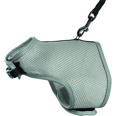 Trixie Soft-Tuig met Riem - 24 tot 42 cm - Grijs