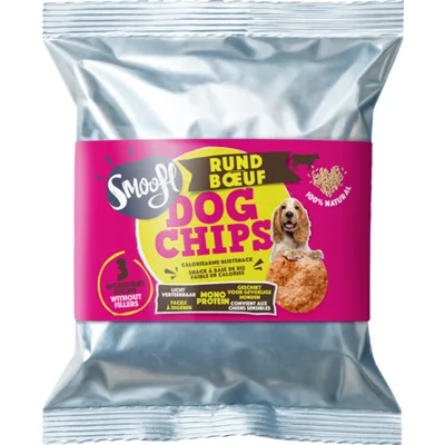 Smoofl Hondensnack Dog Chips Rund 50 gr