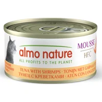 24x Almo Nature HFC Natural Kattenvoer Nat Tonijn & Garnaaltjes 70 gr