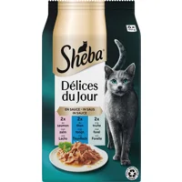 Sheba Délices du Jour in Saus- Zalm, Tonijn en Forel