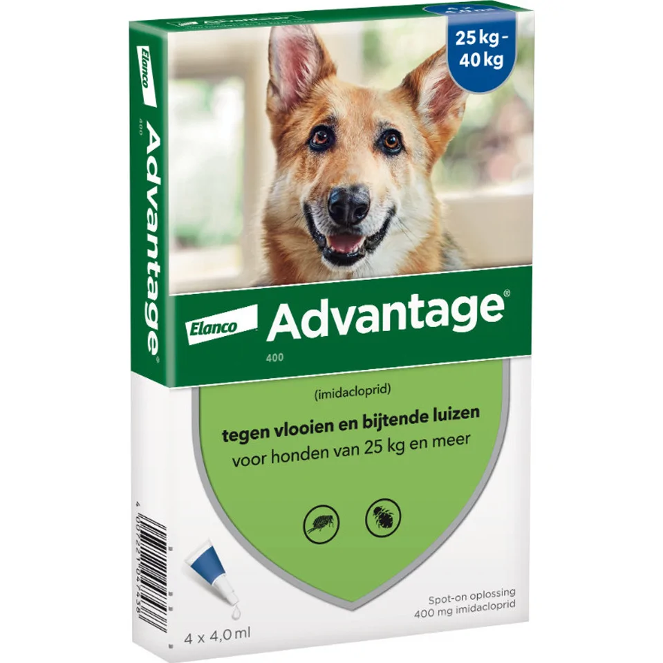 Advantage 400 Hond 25-40 kg 4 pipetten