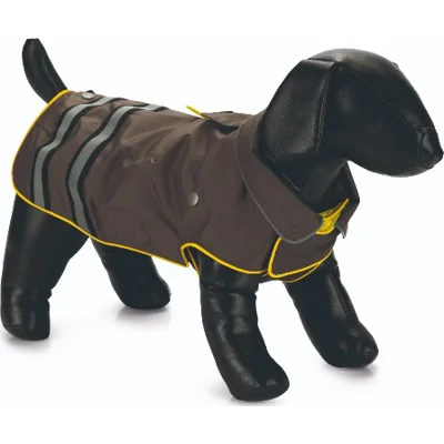 Beeztees Seja honden regenjas grijs/geel 62cm