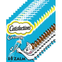 11x Catisfactions Kattensnack Zalm Creamy 4 x 10 gr