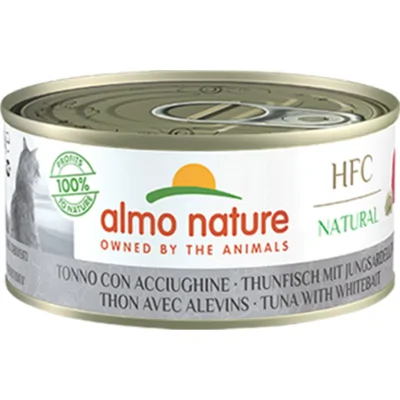 48x Almo Nature HFC Natural Kattenvoer Nat Blik Tonijn&Ansjovis 150 gr