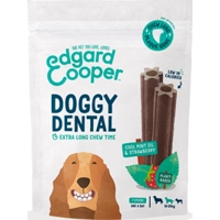 4x Edgard&Cooper Doggy Dental Sticks Medium Aardbei - Frisse Muntolie