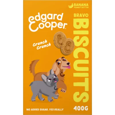 7x Edgard&Cooper Adult Biscuit Banaan&Pinda 400 gr