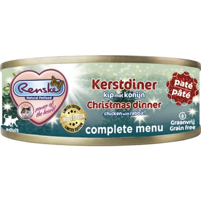 24x Renske Vers Kattenvoer Nat Kerstdiner Limited 70 gr