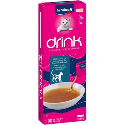 Vitakraft Drink zalm met L-carnitine - 5 x 30 g