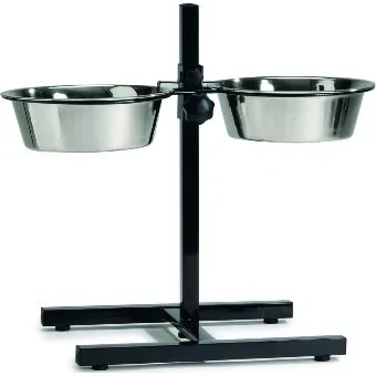 Beeztees Voerbak Standaard RVS Bak 20cm Zwart