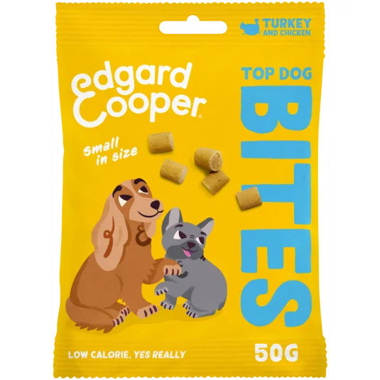 Edgard & Cooper Bites Small Kalkoen&Kip hondensnacks 50 gram