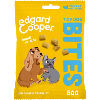 Edgard & Cooper Bites Small Kalkoen&Kip hondensnacks 50 gram