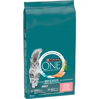 Purina One Adult Rijk aan Zalm en Volkoren Granen kattenvoer 7,5 kilo