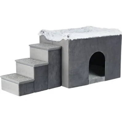 Trixie hondenmand huis harvey met trap grijs / wit 119x50x47 cm