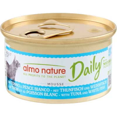 Almo Nature Daily Mousse met tonijn en witvis natvoer kat (85 g) 48 x 85 g