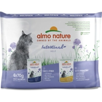 Almo Nature Intestinal Help multipack met vis en gevogelte natvoer kat (70 g) 2 x (6 x 70 g)