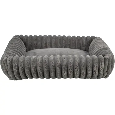 Trixie hondenmand Lonni ribfluweel grijs 100 x 70 cm