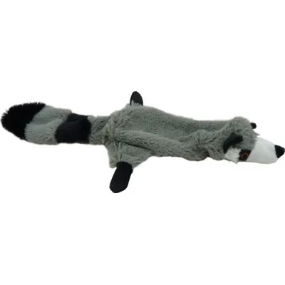 Flatties pluchen hondenspeelgoed 40 cm 2 x Wasbeer