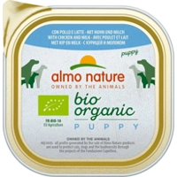 18x Almo Nature Bio Organic Puppy Hondenvoer Kip en Melk 300 gr