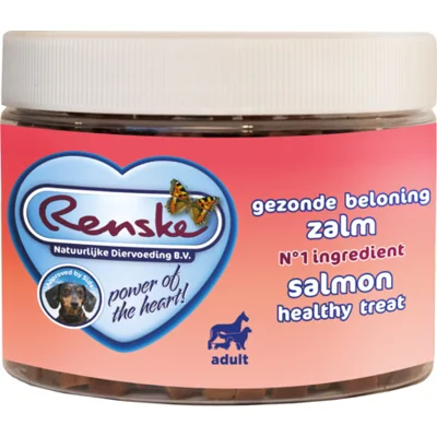 6x Renske Gezonde Beloning Mini Hartjes Hondensnack Zalm 300 gr