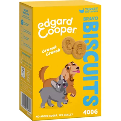 7x Edgard&Cooper Adult Biscuit Kalkoen&Kip 400 gr