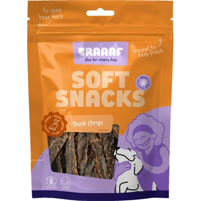 Braaaf Reepjes Hondensnack Eend 85 gr