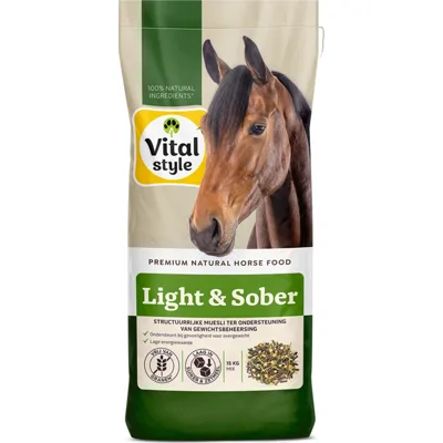 Vitalstyle Paardenmuesli Light&Sober 15 kg