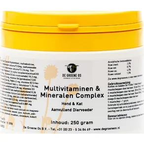 Groene Os Multivitaminen en Mineralen Complex - Hond/Kat - 250 g