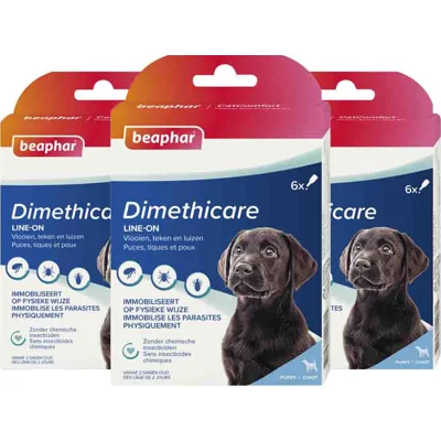 3x Beaphar DIMETHIcare Line-On Puppy 6 stuks