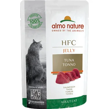 Almo Nature HFC Jelly Kattenvoer - Maaltijdzakje - Tonijn - 24 x 55g
