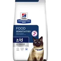 4x Hill's Prescription Diet Kattenvoer Droog z/d Food Sensitivities 3 kg