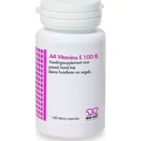 AA Vitamine E 100 IE voedingssupplement voor dieren (capsules) 100 capsules