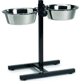 Beeztees Voerbak Standaard RVS Bak 25cm Zwart