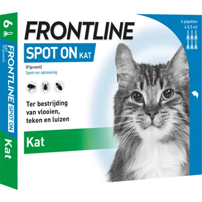 Frontline Spot On Kat - Anti vlooien en tekenmiddel - 3 pip