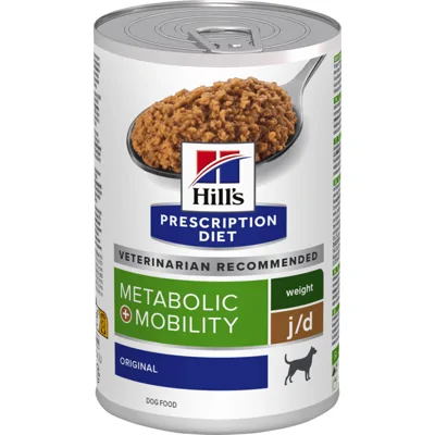 Hill's Prescription Diet J/D Metabolic + Mobility Weight Management hond 12x370gr blik