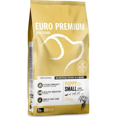 Euro Premium Puppy Small Chicken & Rice hondenvoer 2 x 3 kg
