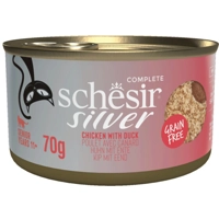 12x Schesir Silver Cat Bouillon Kip&Eend 70 gr