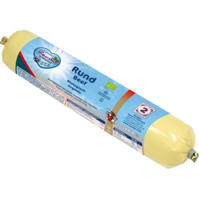 14x Renske Biologische Worst Hondenvoer Nat Rund 500 gr