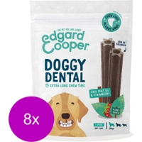 8x Edgard&Cooper Doggy Dental Sticks Aardbei - Frisse Muntolie