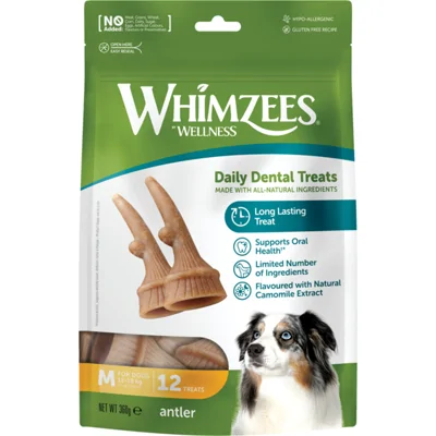 Whimzees Voordeelverpakking Occupy Antler M 12 stuks