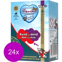 24x Renske Vers Tetra Hondenvoer Nat Rund met Eend 185 gr