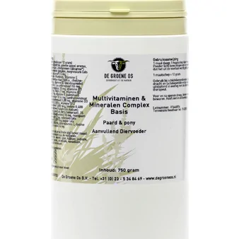 Groene Os Multivitaminen en Mineralen Complex Basis - Paard/Pony - 750 g