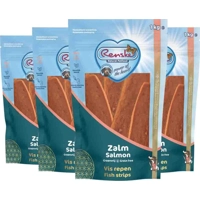 4x Renske Gezonde Beloning Vleesrepen Hondensnack Zalm 1 kg