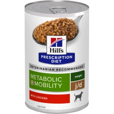 Hill's Prescription Diet J/D Metabolic + Mobility Weight Management hond 370gr blik