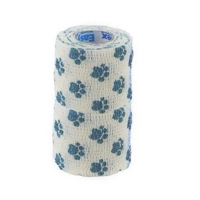 Petflex Zwachtel Wit Print 4,5m-5cm