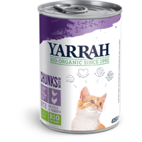 Yarrah natvoer kat blik chunks bio kip & kalkoen 405gr