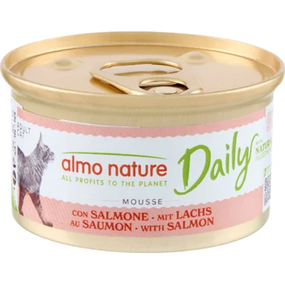 Almo Nature Daily Mousse met zalm natvoer kat (85 g) 48 x 85 g