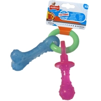 Nylabone Puppy Teething Chew bijtring (baconsmaak) Per verpakking