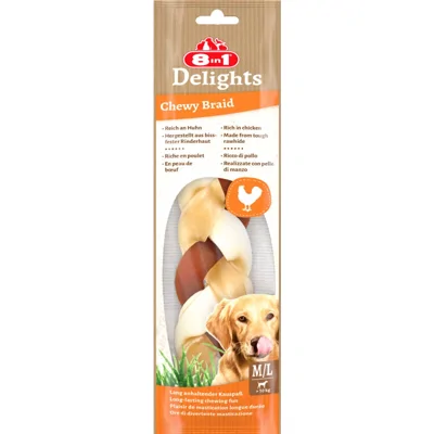 10x 8in1 Delights Chewy Braid M/L 80 gr